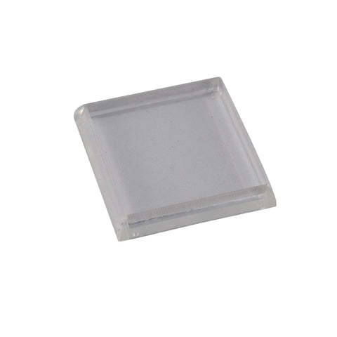 Square Furniture Caster Cups For Carpet And Hard Floors 1-13/16 Inch Clear Pack Of 4 Protect Carpeting From Dents And Scratches