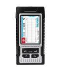 Kickass Portable Digital Surface Roughness Tester showing a digital display and buttons for industrial measurements.