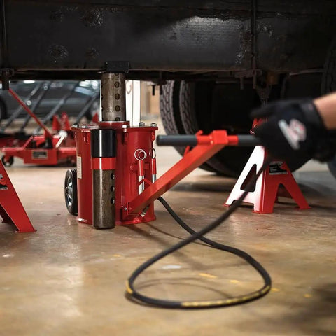 Tough As Nails 10 Ton Air Lift Jack With Precise Valve Control Heavy Duty Air Powered Lifter For Trucks Trailers And Construction Gear Built To Run Smooth As Butter On Any Auto Shop Floor Without Breaking A Sweat