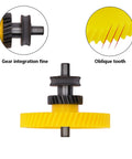 Hardcore Hardened Steel Extruder Gear Kit featuring dual gears and oblique tooth nano coating for P1P P1S X1C X1E 3D printer