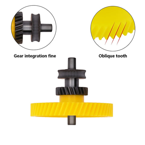 Hardcore Hardened Steel Extruder Gear Kit featuring dual gears and oblique tooth nano coating for P1P P1S X1C X1E 3D printer