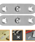 Hidden Cabinet Hinges 6 Pack Stainless Steel 360 Degree Rotating Folding Door Pivot Hinges for Cabinets and Windows