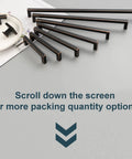 Solid Square Oil Rubbed Bronze Cabinet Handles 5 Inch 20 Pack for kitchen cabinets displayed on table, varying sizes