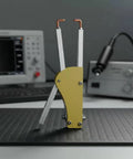 Rock Solid Workhorse Point Welder Clamps Heavy Duty Joining Pliers With Scorch Proof Handles on workshop table.