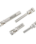 Hardened Stainless Steel Driveshaft Fits Traxxas 1/18 Trx4M RC Crawler Upgrade Parts with universal joint design.
