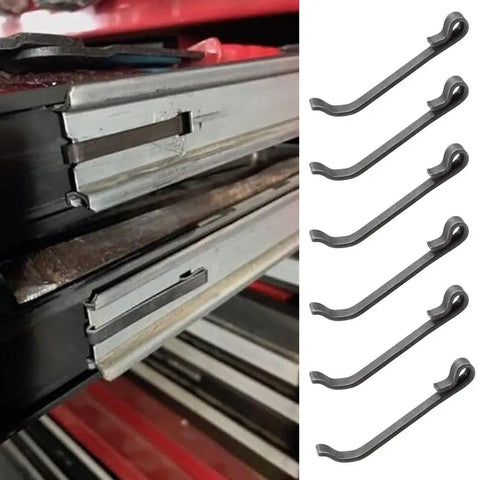 Heavy Duty Tool Box Drawer Slide Retention Clips 1 5/8 Inch Universal Fit Replacement Keeps for Classic and Modern Tool Boxes 6 Pack