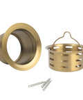 Gold Extended Sink Flange With Deep Basket Strainer For Kitchen Sink Drain, Fits 3-1/2 Inch Standard Openings components.