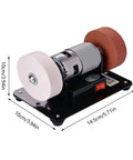 Built Different Mini Bench Grinder With Knockout Torque From A Copper Brushless Motor shreds through wood with two grinding discs.