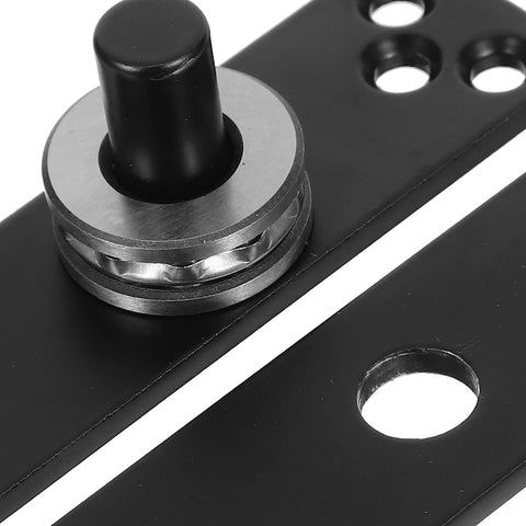 Close-up of Heavy Duty Pro Grade Stainless Steel 360 Degree Pivot Hidden Concealed Door Hinge with Matte Dark Shaft for Cabinets