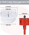 2 Inch Desk Grommet Cable Management 2 Pack White Cord Hider For Wall Mounted TV Desk Hole Cover With Hole Saw