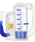 High Capacity 5000ml Lung Breathing Exercise Device With Flow Rate Indicator, transparent 5L deep breathing trainer