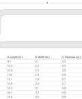 Diagram of 14 mm Flat End Hex L Key dimensions and weight for High Leverage Extra Torque use, with metric size chart.