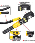 Hydraulic Crimp Tool 5 To 8 Ton Pliers For Cable Lug Crimping 4 To 70 Mm2, featuring non-slip grip and thickened clamp head.