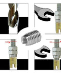 20 Piece Slotted Stainless Steel Self Tapping Threaded Inserts Set, Heavy Duty Conversion Kit For Aluminum, Copper, And Plastic Substrates, Easy DIY Thread Repair With Strong, Durable Fasteners in use