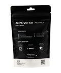 ZZips MedPack Wound Closure Kit for cuts and lacerations, black packaging with contents list and zip system diagram.