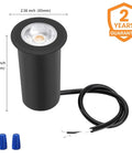 5W In Ground Well Light Kit For Landscape Pathways Low Voltage 12-24V AC DC IP67 Waterproof Aluminum Outdoor Lights 3000K Warm White