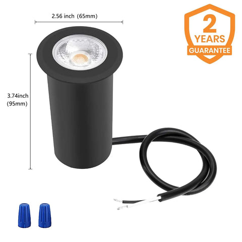 5W In Ground Well Light Kit For Landscape Pathways Low Voltage 12-24V AC DC IP67 Waterproof Aluminum Outdoor Lights 3000K Warm White