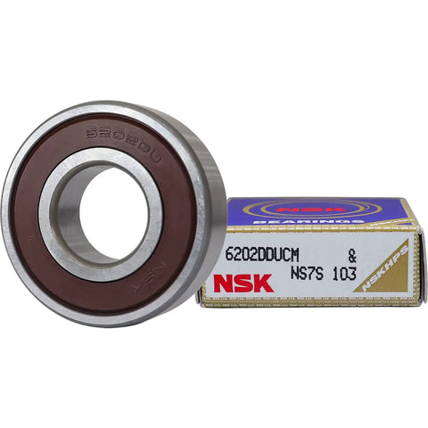 Two Pack Deep Groove Ball Bearings 6202 15 X 35 X 11 mm Double Rubber Seal DDU And 2RS High Speed Radial And Axial Load Support With Steel Cage Great For Hobbyists And Professional Projects, NSK 6202DUCM bearing