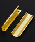 Gold Finger Edge Pulls For Cabinets 10 Pack 150mm Length With 128mm Center To Center 5 Hole Design Concealed Cabinet Handles
