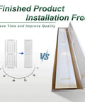 48x84 Inch White Bi Fold Barn Door With Hardware Kit And Handle Double Folding Sliding Door Solid MDF With Waterproof PVC Surface