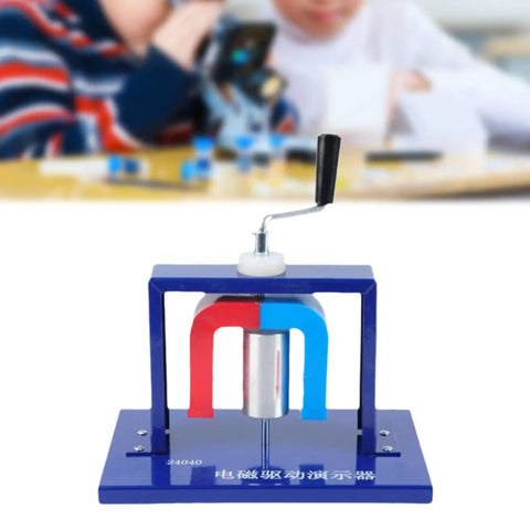Badass Physics Experiment Kit Featuring Smooth Rotating Magnetic Perpetual Motion Device, blue and red magnet with handle.