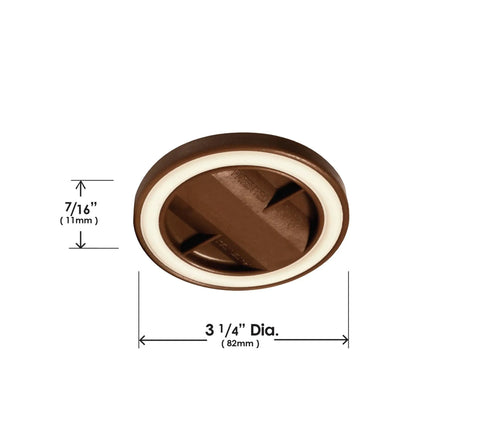 Three And A Quarter Inch Bed Roller And Furniture Wheel Gripper Caster Cups Set Of Four In Chocolate Brown Top View