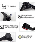 Upper Control Arms Kit For Beefed-Up 2-4 Inch Lift With Tubular Ball Joints And Alpha Chromoly Joints, Maintenance Free Thermofuse Bushings, Hardware Included, Fits 1999-2006 Silverado 1500 Sierra 4WD 4X4 6-Lug, Pair TIG welded upper control arm details