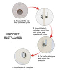 Installation steps for Six Piece Silver Combination Cam Lock Set For Cabinets And Drawers Built Tough Chrome Zinc Alloy Password Locks.