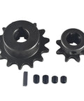Go Kart Minibike Jackshaft Kit With UCFL203 Pillow Block Bearings Silver Galvanized Sprockets Five Eighth Inch By Ten Inch Shaft For 40 41 420