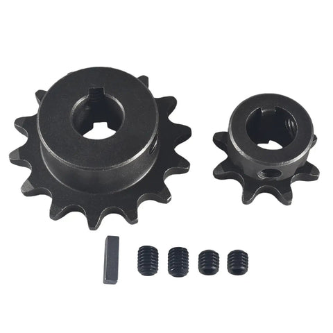 Go Kart Minibike Jackshaft Kit 5/8 x 10 Inch For 40/41/420 Chain Sprockets with gears and keyway components