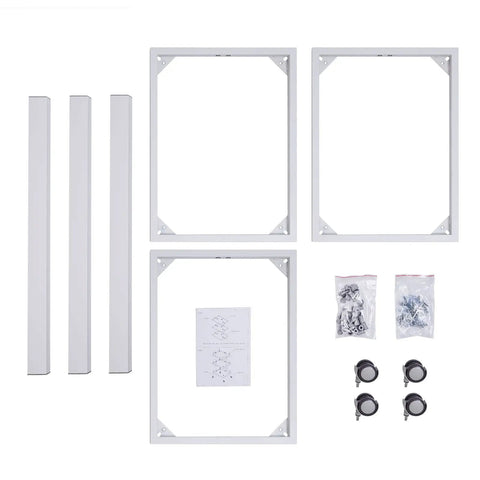 Assembly parts for Three Tier Beauty Cart On Wheels With Heavy Duty 330 Lb Capacity All Purpose Rolling Trolley Organizer