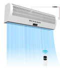 36 Inch Wall Mounted Air Curtain For Commercial Doors With Magnetic Switch Zero Hassle Setup Energy Saving Dust And Pest Blocker Straight Up Powerhouse Built Tough For Retail Shop with remote control.