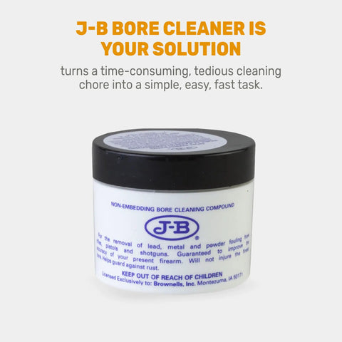 Non Embedding Bore Cleaning Compound For Gun Barrels Heavy Duty Solvent Oil Paste That Keeps Your Firearms Clean And Ready To Roll in 2 oz jar