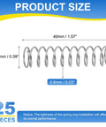 uxcell 25 pcs 304 stainless steel compression springs, 10mm OD, 0.8mm wire, 40mm length
