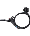 Front And Rear Disc Brake Kit For Road And Mountain Bikes Featuring Rapid Cooling Rotors And Dependable Stopping Power Built To Rip Trails And Shred Daily Rides In Matte Black, showing brake lever and cable.