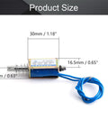 24V 0.3A 5N Push Pull Frame Solenoid Electromagnet With 10mm Stroke for Smooth Linear Motion Low Friction Plunger Spring Return JF-0530B 24V DIY Robotic Actuator for Projects, 30x16.5x16mm
