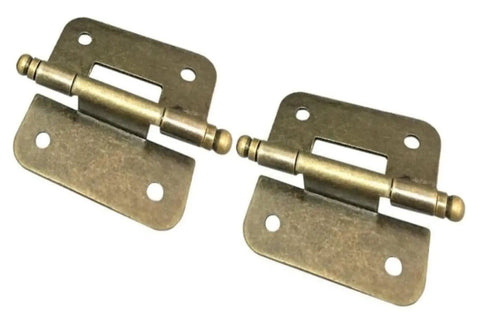 Hidden Barrel Cabinet Hinges Classic Brass 2 Pack For Worktop Doors And Cabinets, Smooth Swing Built To Last, Stable And Will Not Deform