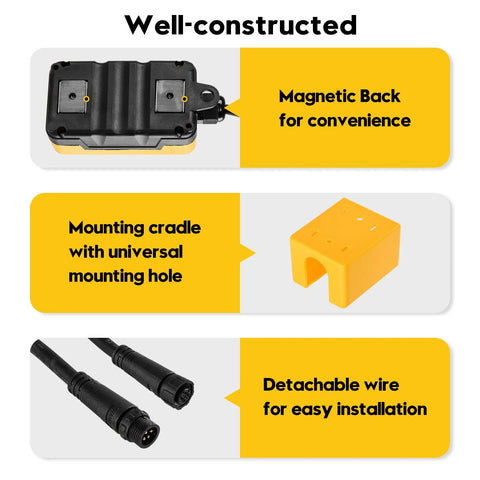 Dump Trailer Remote Control Switch For 4 Wire 12V Double Acting Hydraulic Pump Power Supply Unit features and parts diagram