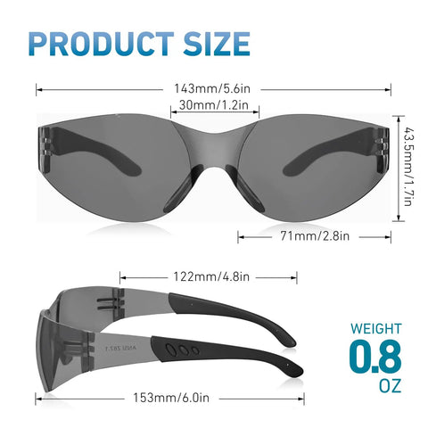 Fifty Pack Tinted Safety Glasses Built Tough To Block Flying Debris While Maintaining Sharp Vision Ansi Z Eight Seven One Certified Scratch Resistant Eyewear A Hardworking Pick For Crews