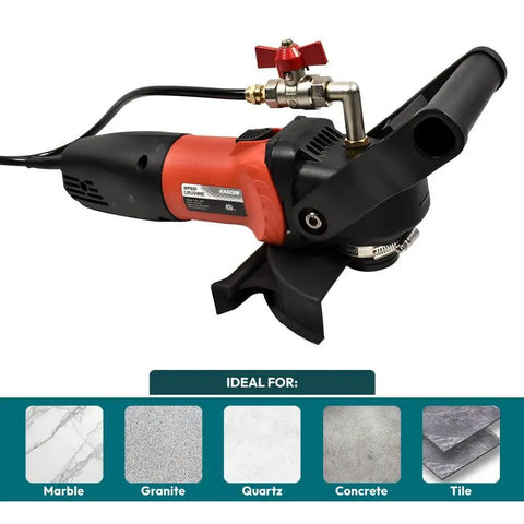 4-Inch Variable Speed Polisher And Grinder Pro Grade 800W 120V Power Tool with water feed system for multiple surfaces