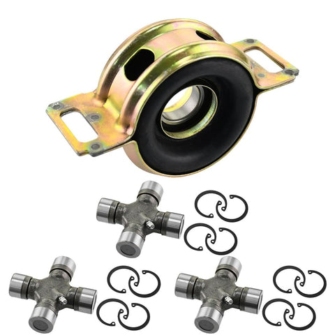 Toyota Tacoma Drive Shaft Center Support Bearing and U Joint Kit Fit 2005 Through 2015 2WD 4WD with snap rings
