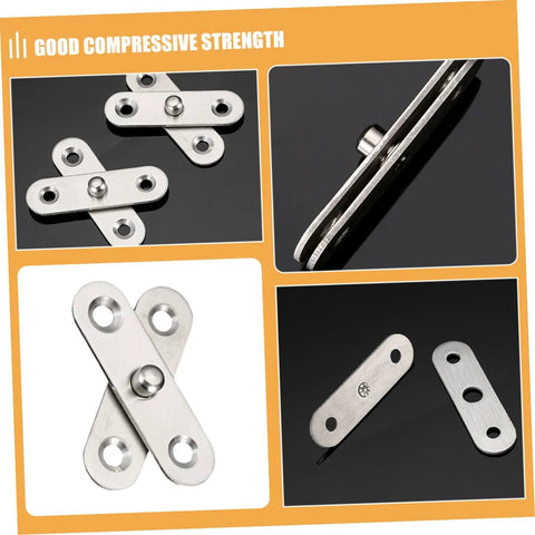 360 Degree Rotatable Hidden Door Pivot Hinges Set For Secret Doors In Stainless Steel Pro Grade Concealed Hinges For Hidden Doors And Window Installations Durable 360 Degree Hinge System By IGZVMBO, various views showing stainless steel design