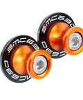 Orange aluminum 10mm Swingarm Spools and Stand Screws for 690 SMC SMC R Enduro R Motorcycles 2008 2022 Upgrade Kit.