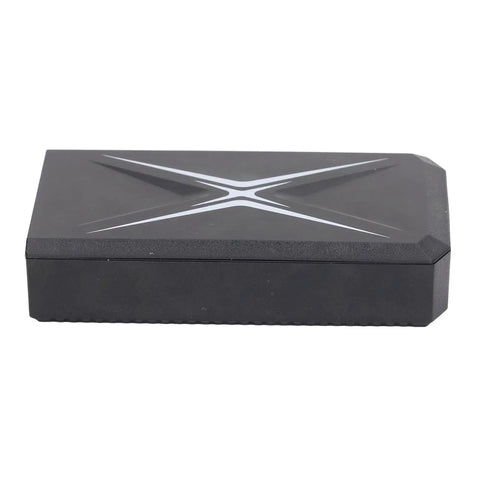 Portable Mini Ups Battery Backup 10400Mah black unit with sleek design for routers, modems, and cameras during outages.