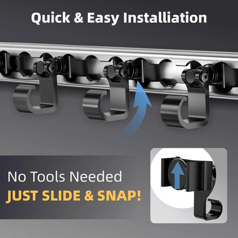 Heavy Duty 4 Pack L Track Hooks With Single Stud Fitting Spring Loaded Gear Hooks Aluminum L Track Accessories for installation