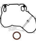Timing Cover Gasket Set for 2002 to 2016 Chevy Equinox Malibu HHR Captiva Sport GMC Terrain Buick LaCrosse Verano 2.0 2.2 2.4L Engine, Plus Timing Chain Gasket and Head Gasket Kit, OEM Fit, Easy Install shown flat on surface