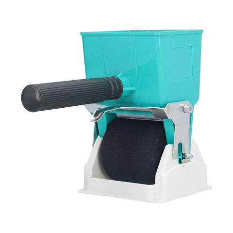 Portable Adhesive Roller Drum For Woodworking Projects Delivers Slick Glide Of Liquid Glue Over Pvc And Latex Veneer