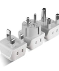 Ultra Compact 2 In 1 USA To Africa Travel Adapter Set Includes Type M South Africa, Type E And F, And Type G For Ghana Nigeria Uganda 3 Pack
