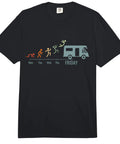 Vintage RV Camper Weekend Tee for Motorhome Lovers with weekday motif in Comfort Colors heavyweight shirt