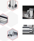 Adjustable Stainless Steel Furniture Legs Set of 4 Heavy Duty Modern Table Legs showing close-up of adjustable feet
